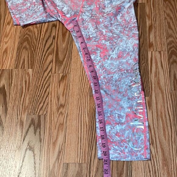 Calvin Klein Performance capri leggings, Pink/coral Marble, Medium - Picture 8 of 9